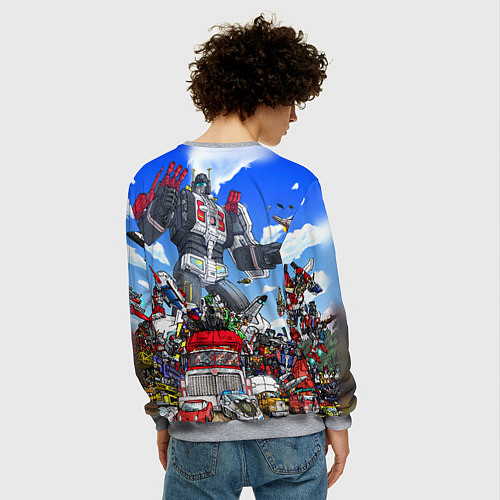 Мужской свитшот Трансформеры / 3D-Меланж – фото 4
