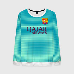 Свитшот мужской Barcelona FC: Aqua, цвет: 3D-белый