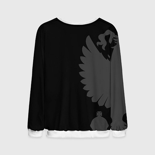 Мужской свитшот Russia - Black collection / 3D-Белый – фото 2
