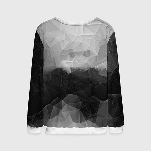Мужской свитшот Polygon gray / 3D-Белый – фото 2