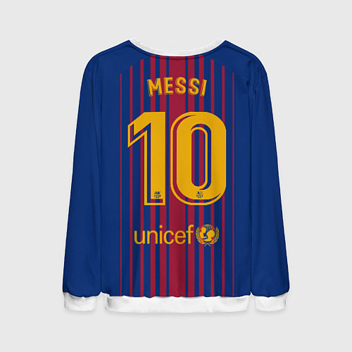 Мужской свитшот FCB: Лионель Месси / 3D-Белый – фото 2