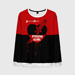 Свитшот мужской Poison heart, цвет: 3D-белый