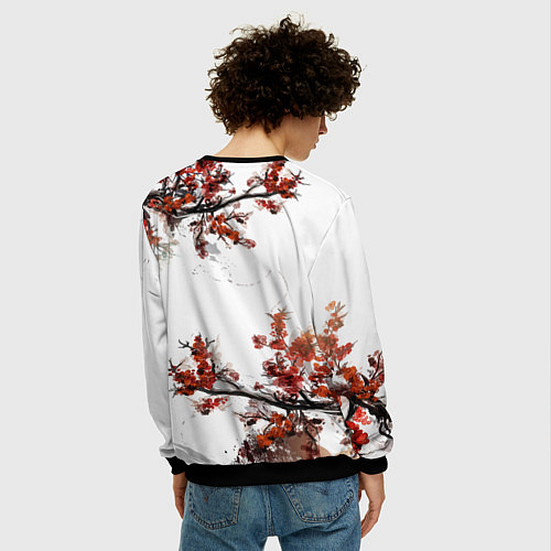Мужской свитшот САКУРА / 3D-Черный – фото 4