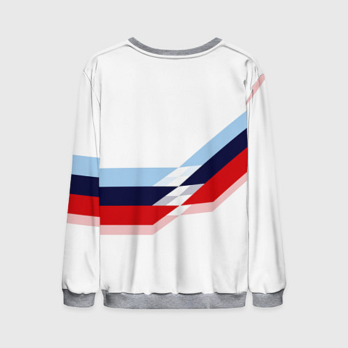 Мужской свитшот BMW БМВ WHITE / 3D-Меланж – фото 2