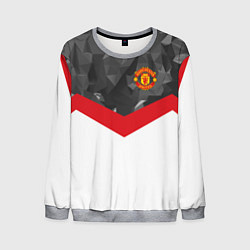 Свитшот мужской Man United FC: Grey Polygons, цвет: 3D-меланж