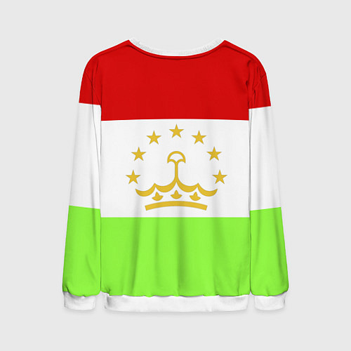 Мужской свитшот Флаг Таджикистана / 3D-Белый – фото 2