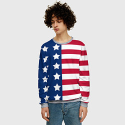 Свитшот мужской USA Flag, цвет: 3D-меланж — фото 2