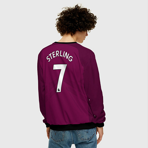 Мужской свитшот Man City FC: Sterling Away 17/18 / 3D-Черный – фото 4