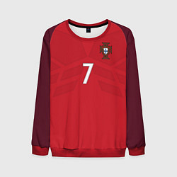 Свитшот мужской Сборная Португалии: Роналду ЧМ-2018, цвет: 3D-красный