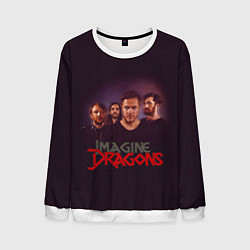 Свитшот мужской Группа Imagine Dragons, цвет: 3D-белый