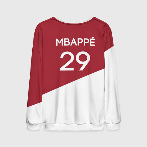 Мужской свитшот Monaco FC: Mbappe Red Home 17/18 / 3D-Белый – фото 2