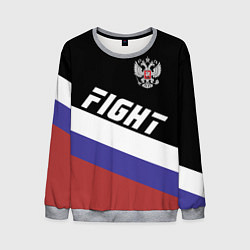 Свитшот мужской Fight Russia, цвет: 3D-меланж