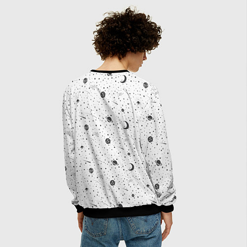 Мужской свитшот NASA: Moonlight / 3D-Черный – фото 4