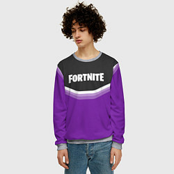Свитшот мужской Fortnite Violet, цвет: 3D-меланж — фото 2