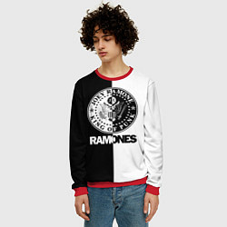 Свитшот мужской Ramones B&W, цвет: 3D-красный — фото 2