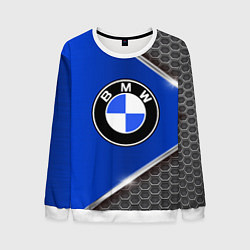 Свитшот мужской BMW: Blue Metallic, цвет: 3D-белый