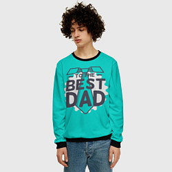 Свитшот мужской To the best Dad, цвет: 3D-черный — фото 2