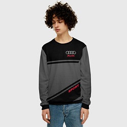 Свитшот мужской Audi: Crey & Black, цвет: 3D-черный — фото 2