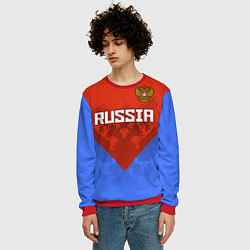 Свитшот мужской Russia Red & Blue, цвет: 3D-красный — фото 2