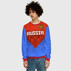Свитшот мужской Russia Red & Blue, цвет: 3D-красный — фото 2