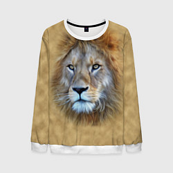 Свитшот мужской Песчаный лев, цвет: 3D-белый