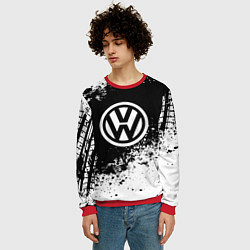 Свитшот мужской Volkswagen: Black Spray, цвет: 3D-красный — фото 2