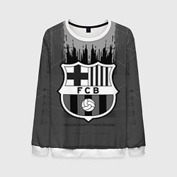 Мужской свитшот FC Barcelona: Grey Abstract