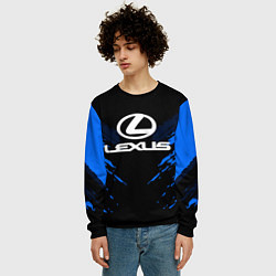 Свитшот мужской Lexus: Blue Anger, цвет: 3D-черный — фото 2