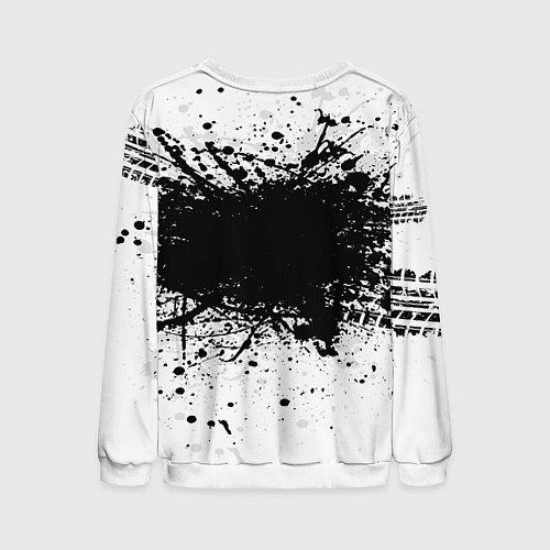 Мужской свитшот Audi: Black Spray / 3D-Белый – фото 2