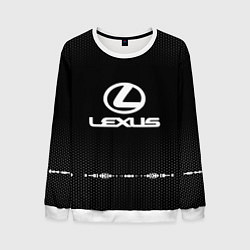 Свитшот мужской Lexus: Black Abstract, цвет: 3D-белый