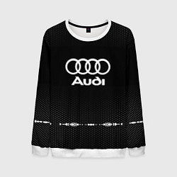 Свитшот мужской Audi: Black Abstract, цвет: 3D-белый