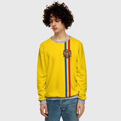 Свитшот мужской Молдавия: лента с гербом, цвет: 3D-меланж — фото 2