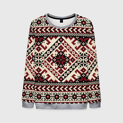 Свитшот мужской Славянский орнамент, цвет: 3D-меланж