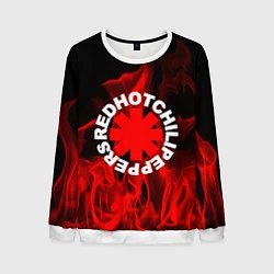 Свитшот мужской RHCP: Red Flame, цвет: 3D-белый