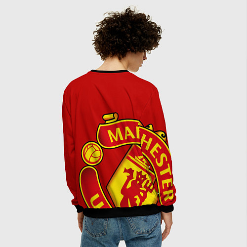 Мужской свитшот FC Man United: Red Exclusive / 3D-Черный – фото 4