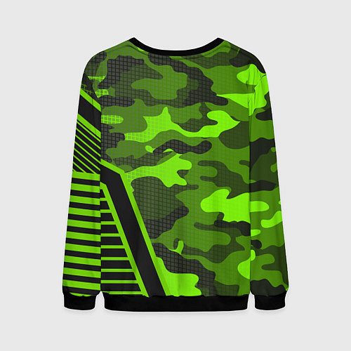 Мужской свитшот CS:GO Light Green Camo / 3D-Черный – фото 2