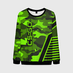 Свитшот мужской CS:GO Light Green Camo, цвет: 3D-черный