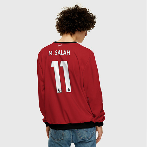 Мужской свитшот FC Liverpool: Salah Home 18/19 / 3D-Черный – фото 4