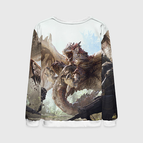 Мужской свитшот Monster Hunter: World / 3D-Белый – фото 2