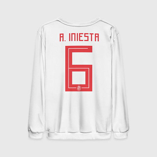 Мужской свитшот Iniesta Away WC 2018 / 3D-Белый – фото 2