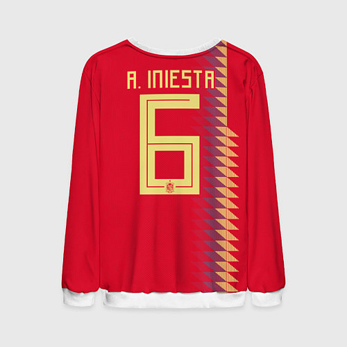 Мужской свитшот Iniesta Home WC 2018 / 3D-Белый – фото 2