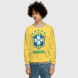 Свитшот мужской Brazil Team, цвет: 3D-меланж — фото 2
