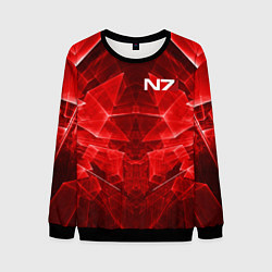 Свитшот мужской Mass Effect: Red Armor N7, цвет: 3D-черный