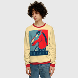 Свитшот мужской BoJack Obey, цвет: 3D-красный — фото 2