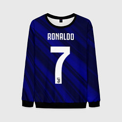 Свитшот мужской Ronaldo 7: Blue Sport, цвет: 3D-черный