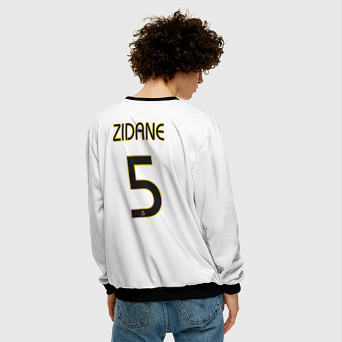 Мужской свитшот FC Real Madrid: Zidane Retro / 3D-Черный – фото 4