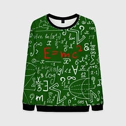 Свитшот мужской E=mc2: Green Style, цвет: 3D-черный