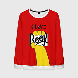 Свитшот мужской Homer: I love Beer, цвет: 3D-белый