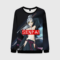 Свитшот мужской Senpai Goddess, цвет: 3D-черный