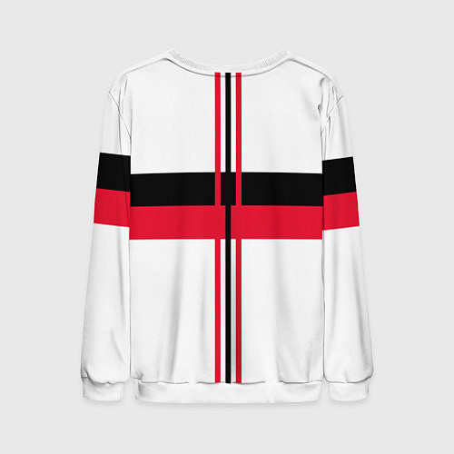 Мужской свитшот AC Milan: White Form / 3D-Белый – фото 2